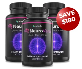 Three bottles of NeuroVera at $39 each, save $180